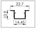 CNR 10.9X14.45X22.7mm C-25 SIVA ALTI BOŞ PROFİL - Görsel 3