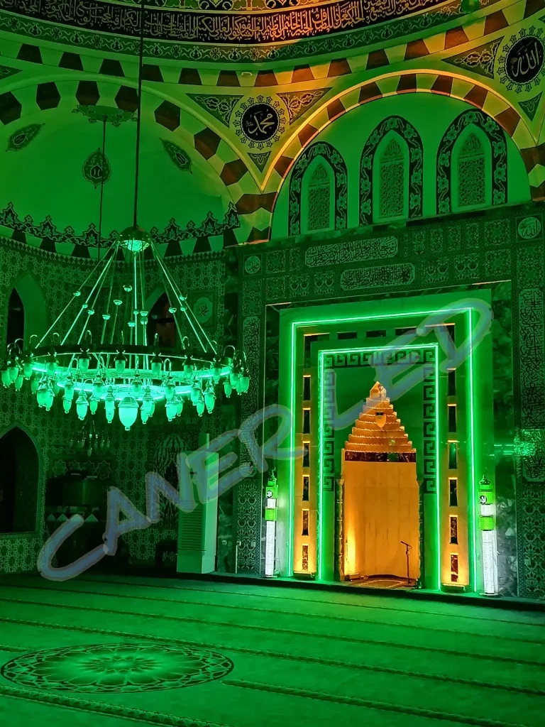Bursa Nilüfer Beşevler Mahallesi Hafize Hatun Camii Mihrap Aydınlatma Projesi