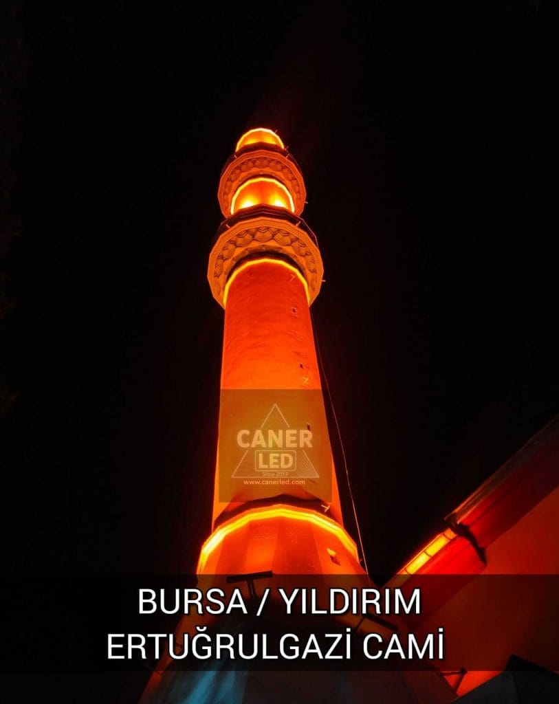 Bursa Yıldırım Ertuğrulgazi Merkez Cami Minare Aydınlatma Projesi
